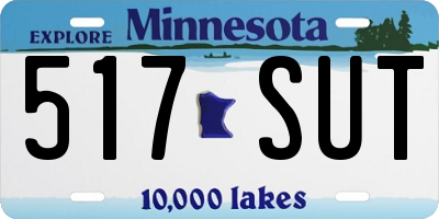 MN license plate 517SUT