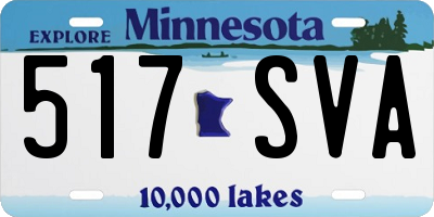 MN license plate 517SVA
