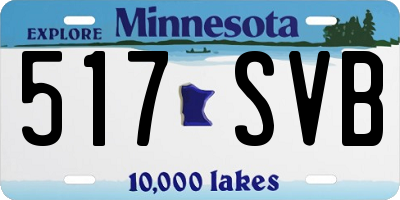 MN license plate 517SVB