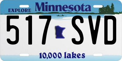 MN license plate 517SVD