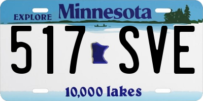 MN license plate 517SVE