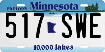 MN license plate 517SWE