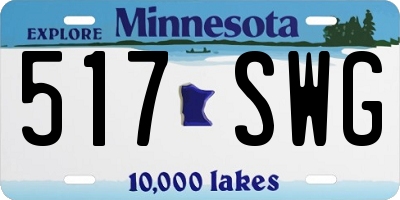 MN license plate 517SWG