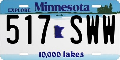 MN license plate 517SWW