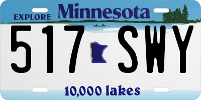 MN license plate 517SWY