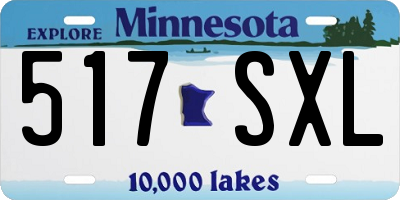 MN license plate 517SXL