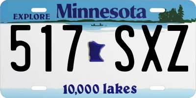 MN license plate 517SXZ