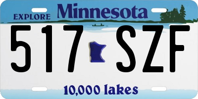 MN license plate 517SZF