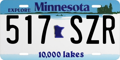 MN license plate 517SZR