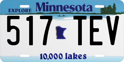 MN license plate 517TEV
