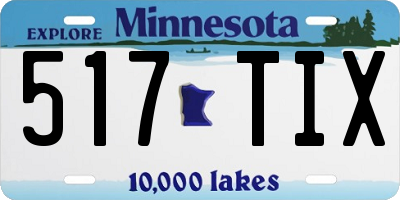 MN license plate 517TIX