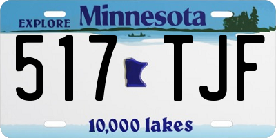 MN license plate 517TJF
