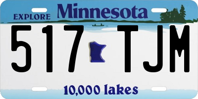 MN license plate 517TJM