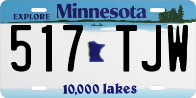 MN license plate 517TJW