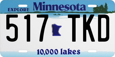 MN license plate 517TKD