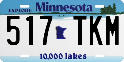 MN license plate 517TKM