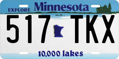 MN license plate 517TKX