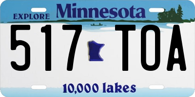 MN license plate 517TOA