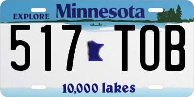 MN license plate 517TOB