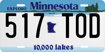 MN license plate 517TOD