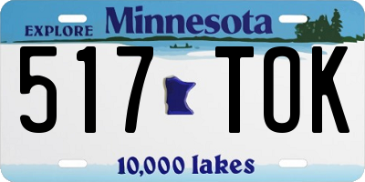 MN license plate 517TOK