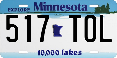 MN license plate 517TOL