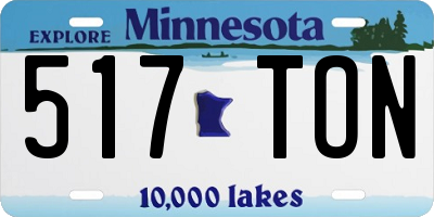 MN license plate 517TON