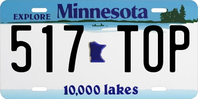 MN license plate 517TOP