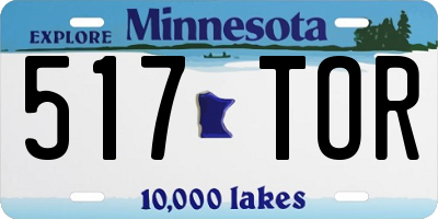 MN license plate 517TOR
