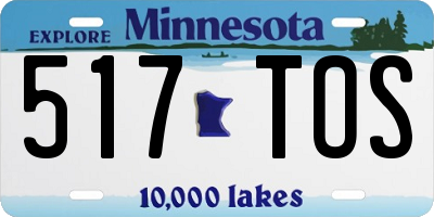 MN license plate 517TOS