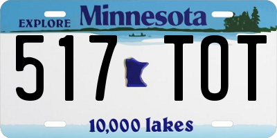 MN license plate 517TOT