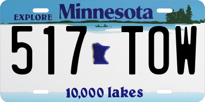 MN license plate 517TOW