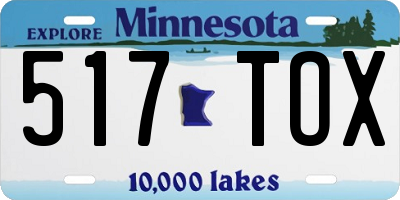 MN license plate 517TOX