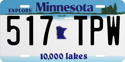 MN license plate 517TPW