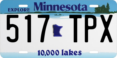 MN license plate 517TPX