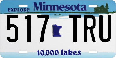 MN license plate 517TRU
