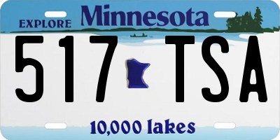 MN license plate 517TSA
