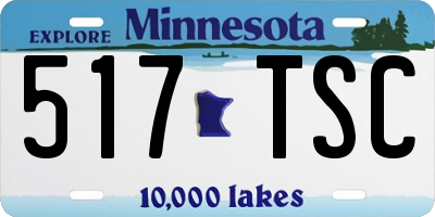 MN license plate 517TSC