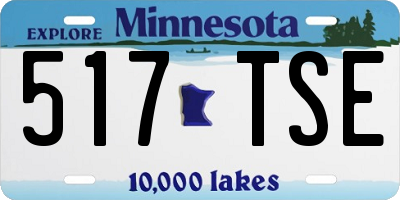 MN license plate 517TSE
