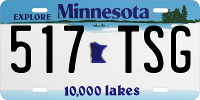 MN license plate 517TSG