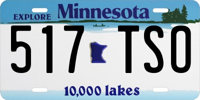 MN license plate 517TSO