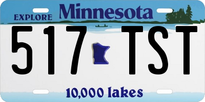MN license plate 517TST