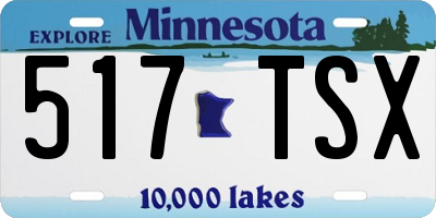 MN license plate 517TSX