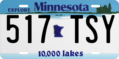 MN license plate 517TSY