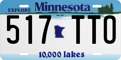 MN license plate 517TTO