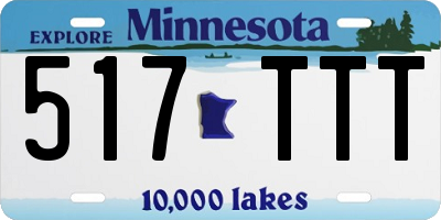 MN license plate 517TTT