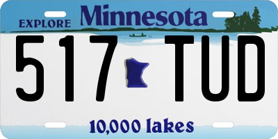 MN license plate 517TUD