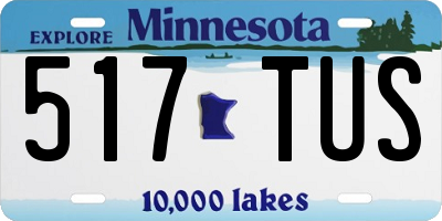 MN license plate 517TUS