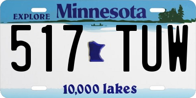 MN license plate 517TUW