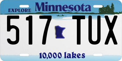 MN license plate 517TUX